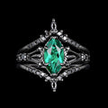 Mystic Emerald Crown 3-Piece Ring Set