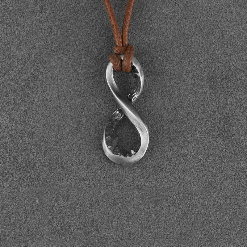 Handcrafted 999 Silver Infinity Mountain Necklace
