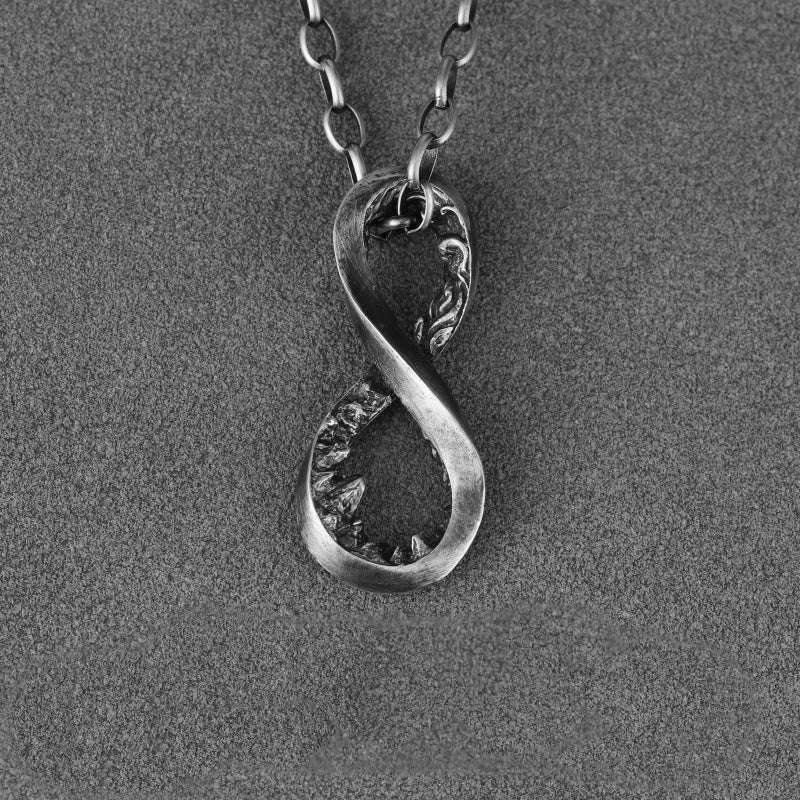 Handcrafted 999 Silver Infinity Mountain Necklace