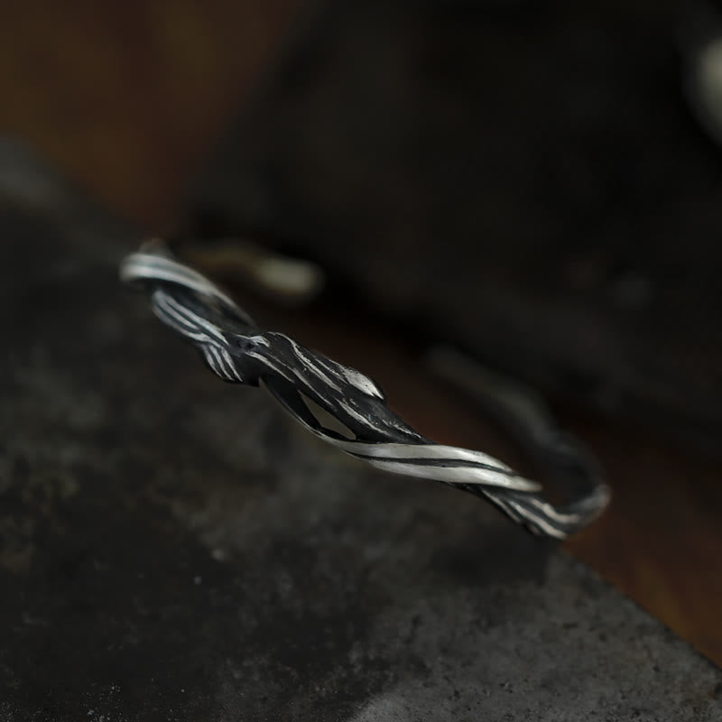 Handcrafted 999 Silver Twisted Branch Bracelet