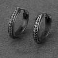 925 Sterling Silver Gothic Engraved Silver Earrings