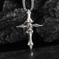 Spiked Skull Cross Necklace