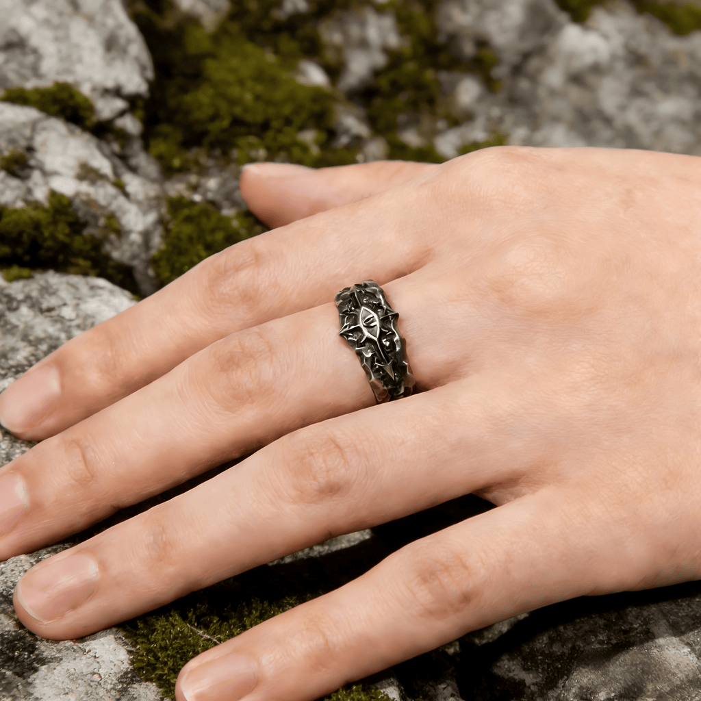 Forge Texture Riven Sigil Ring