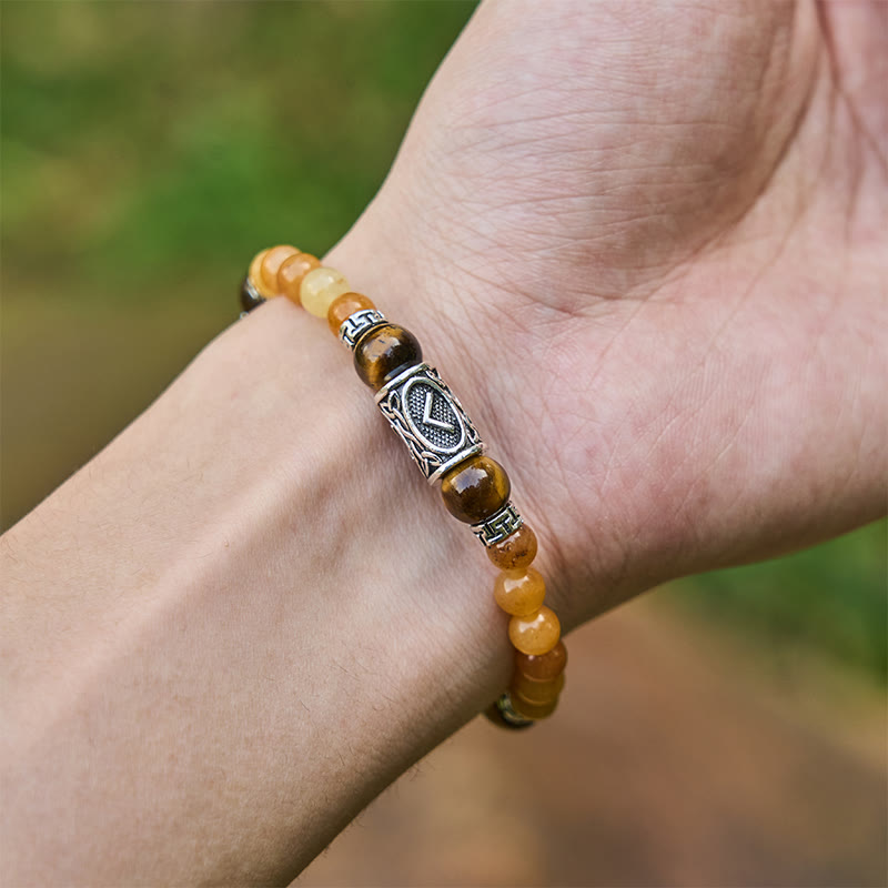 Rune Chromatic Crystal Beaded Bracelet
