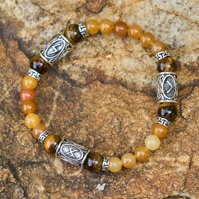 Rune Chromatic Crystal Beaded Bracelet