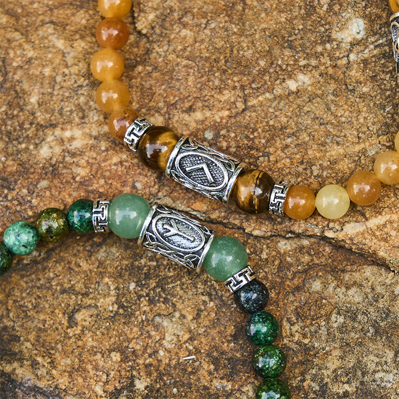 Rune Chromatic Crystal Beaded Bracelet