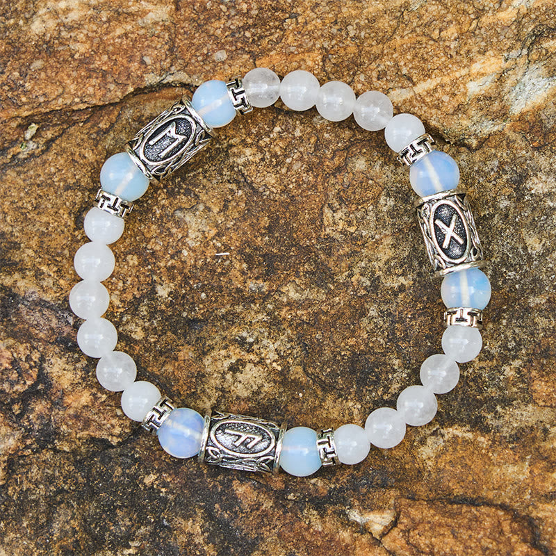 Rune Chromatic Crystal Beaded Bracelet