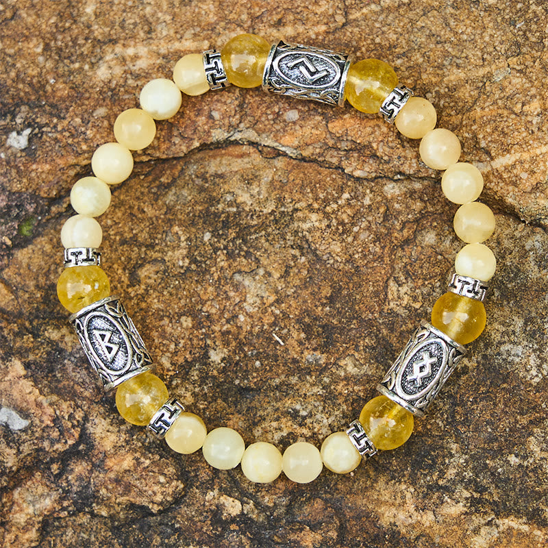 Rune Chromatic Crystal Beaded Bracelet