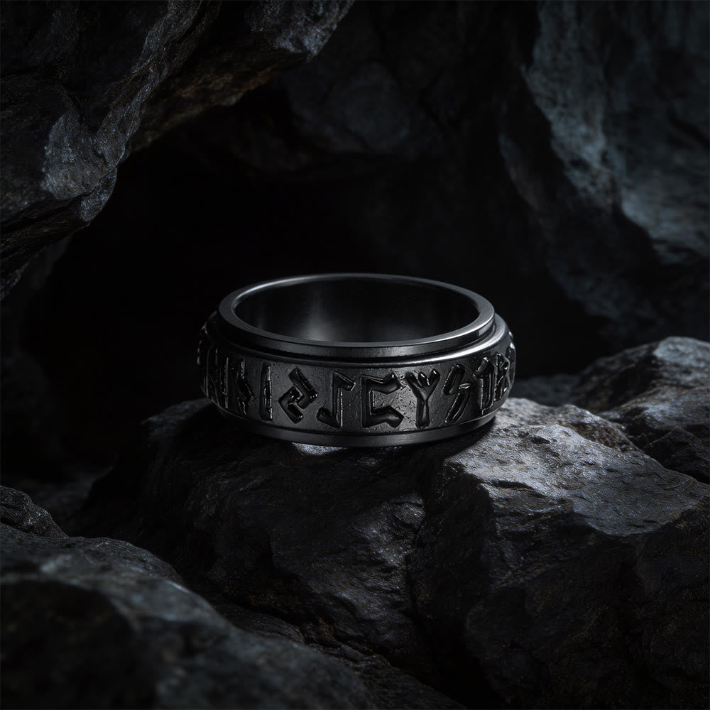 Classic Norse Rune Spinnner Ring