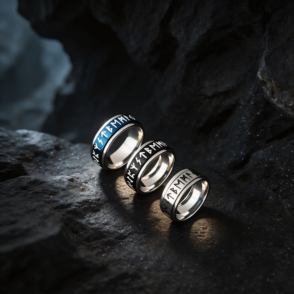 Classic Norse Rune Spinnner Ring