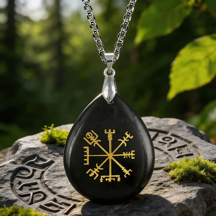Vegvisir Compass Pathguard Crystal Necklace