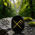 Gibo Auja Luck Rune Crystal Necklace