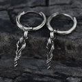 Handcrafted 999 Silver Ancient Wood Spiral Textured Earrings