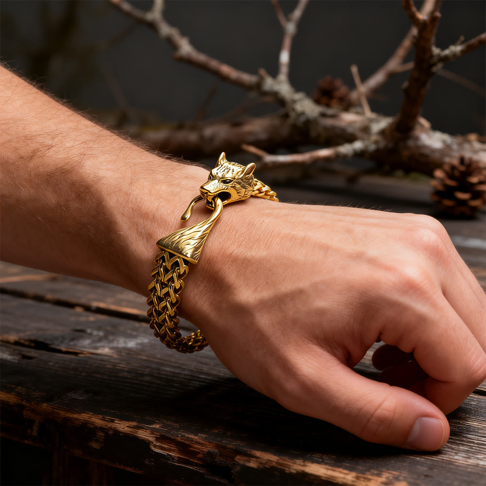 Norse Viking Amulet Odin's Wolf Bracelet