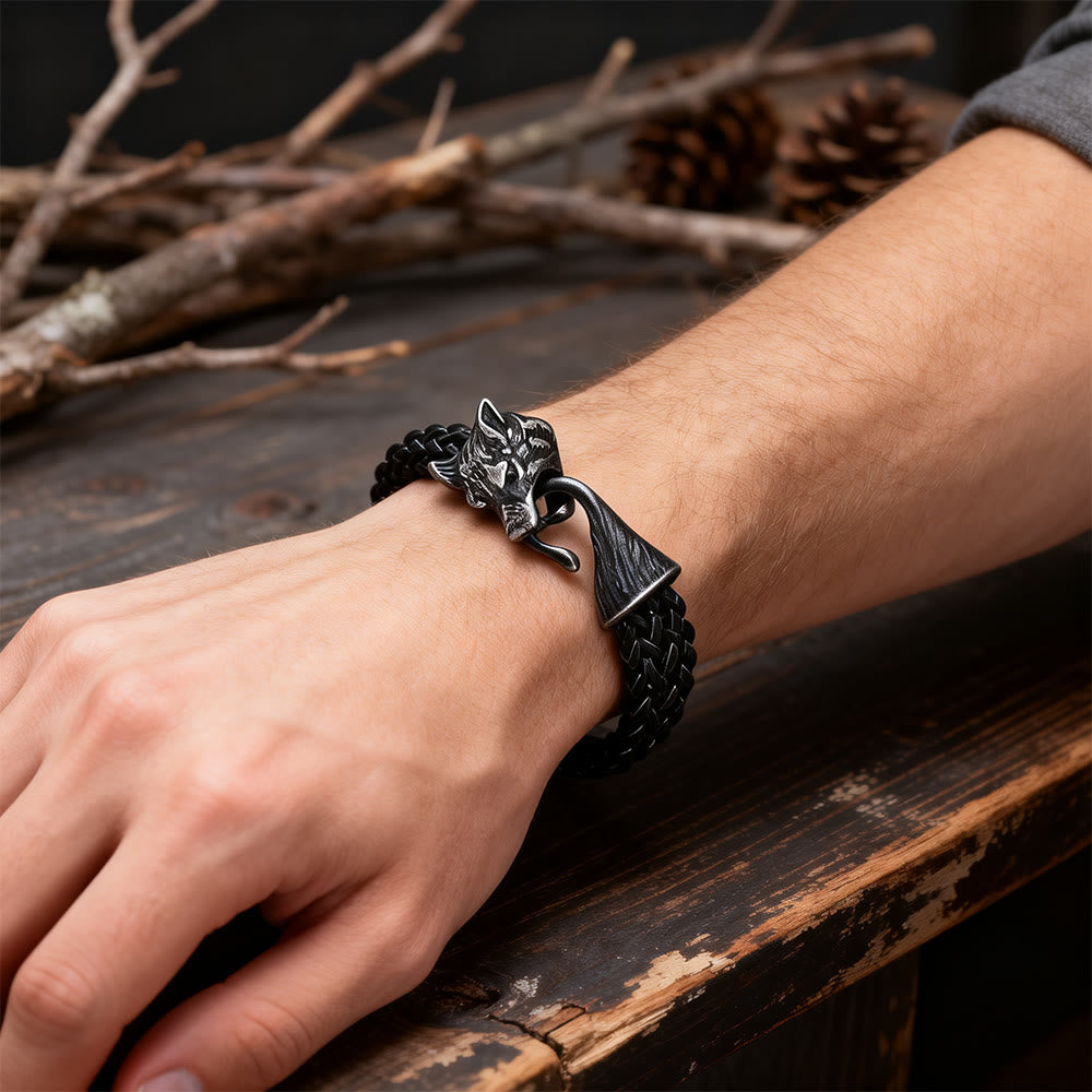 Norse Viking Amulet Odin's Wolf Bracelet