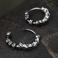Handcrafted 999 Silver Hammered Rugged Ring Earrings