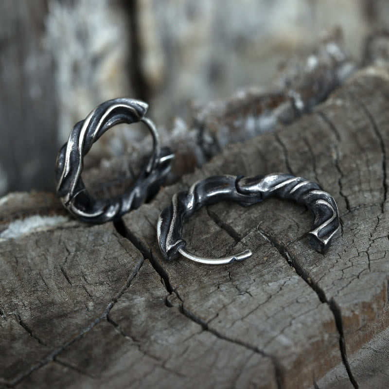 Handcrafted 925 Silver Mobius Eternal Twist Earrings