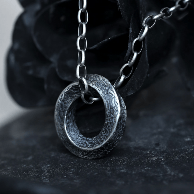 Handcrafted 999 Silver Mobius Strip Necklace