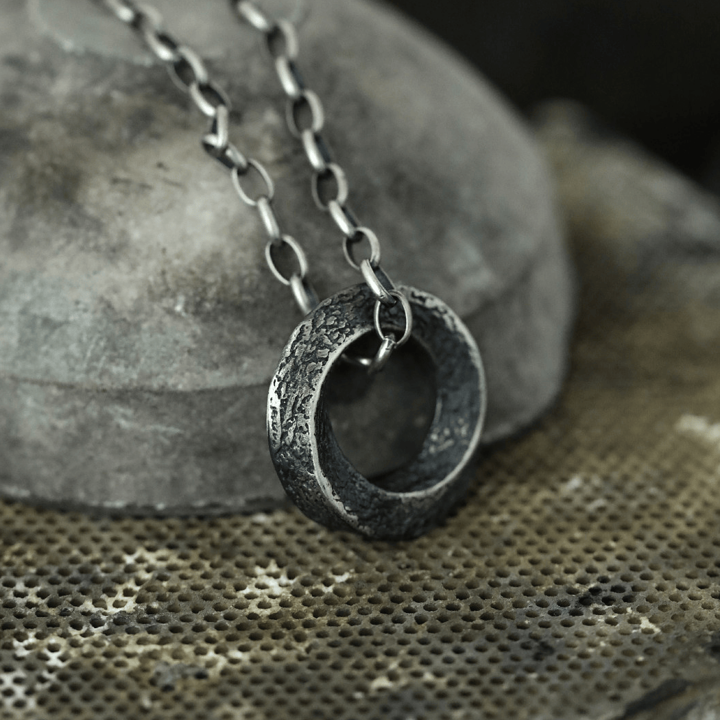 Handcrafted 999 Silver Mobius Strip Necklace
