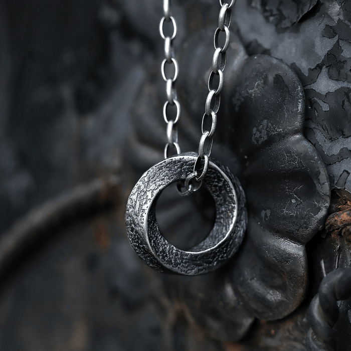 Handcrafted 999 Silver Mobius Strip Necklace