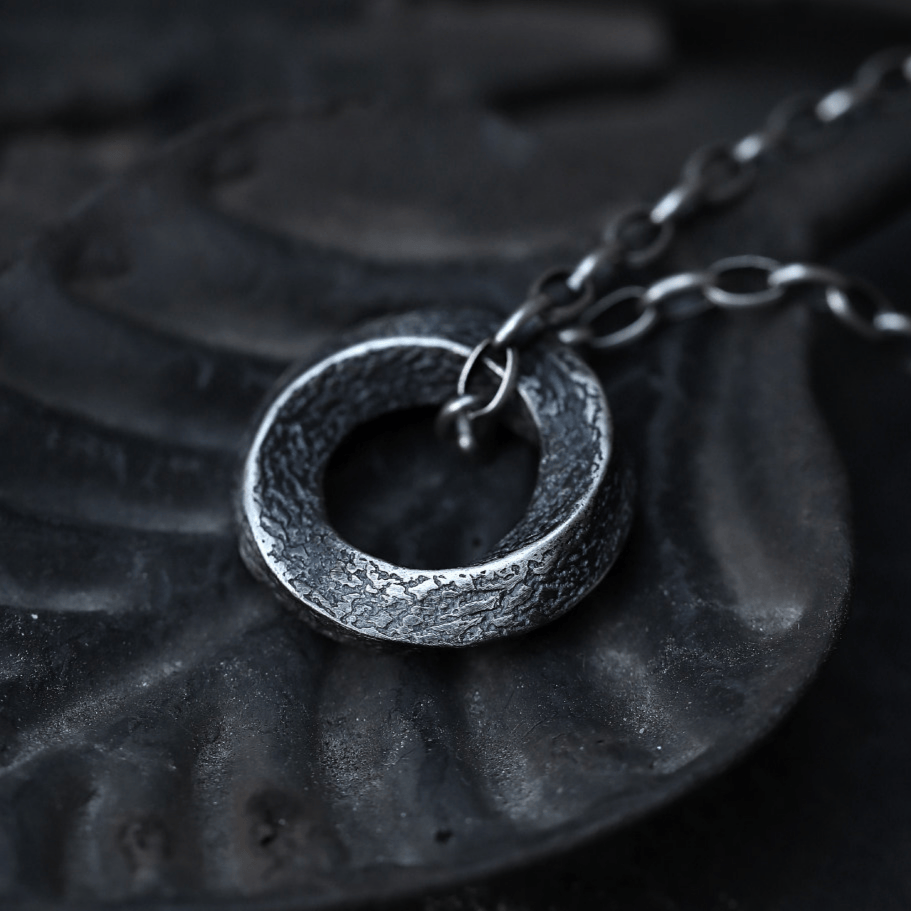 Handcrafted 999 Silver Mobius Strip Necklace
