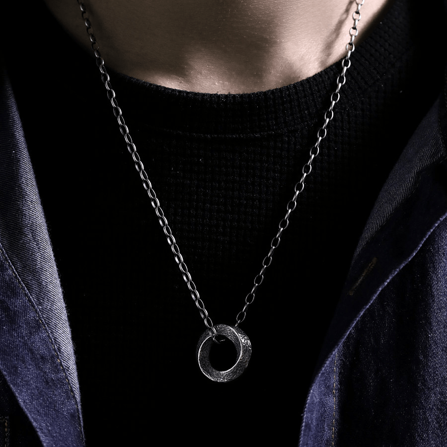 Handcrafted 999 Silver Mobius Strip Necklace