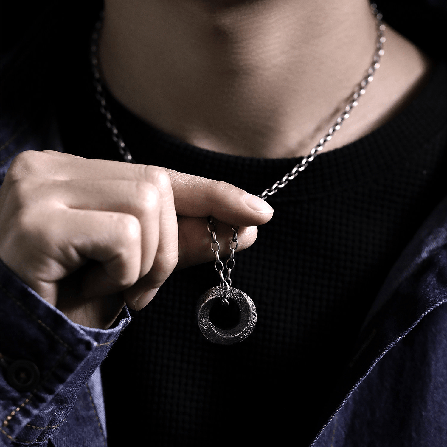 Handcrafted 999 Silver Mobius Strip Necklace