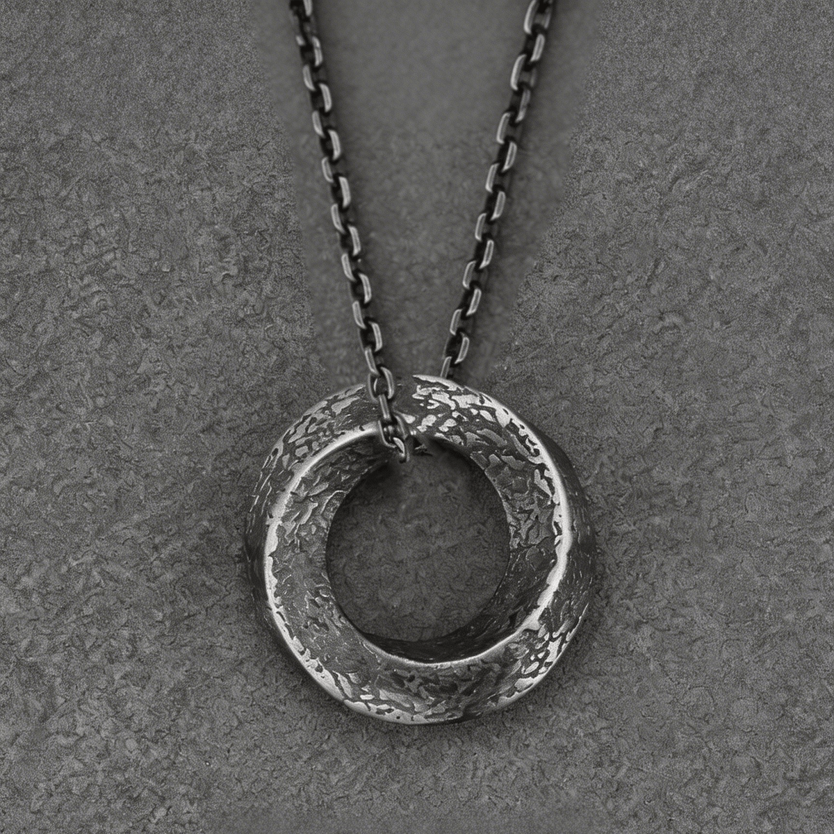 Handcrafted 999 Silver Mobius Strip Necklace