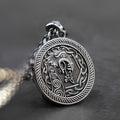 Spiral Knot Norse Dragon Round Necklace