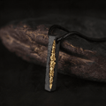 Handcrafted 999 Silver Slab Crack Gold Necklace
