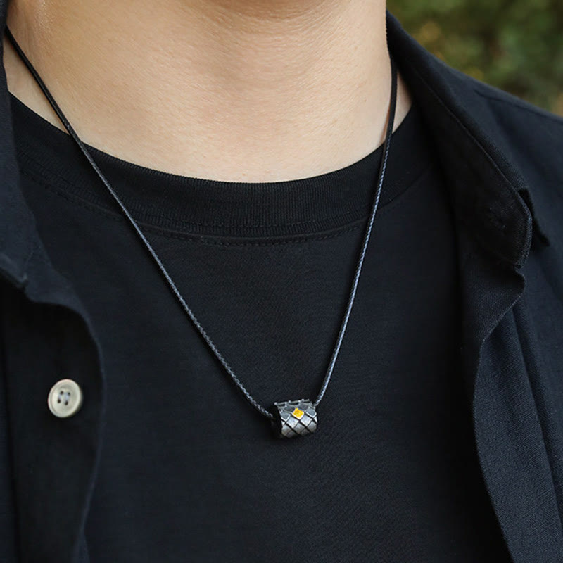 Handcrafted 999 Silver Dragon Scale Barrel Bead Necklace