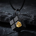 Handcrafted 999 Silver Forged Cube Necklace