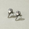 Raven Skull Earrings Viking Stud Earrings For Men