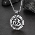 Celtic Knot Necklace with Viking Runes for Men
