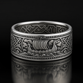 Viking Longship Drakkar Band Ring
