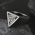 Stainless Steel Viking Valknut Signet Ring for Men