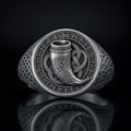 Viking Drinking Horn Signet Ring