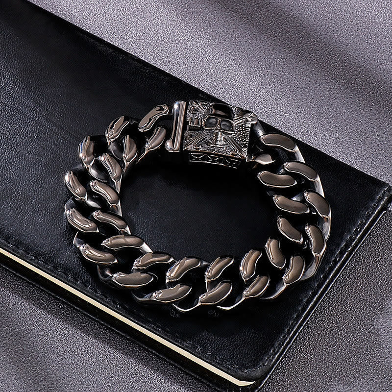 Skull Clasp Cuban Bracelet