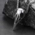 Viking Raven Skull Necklace For Men