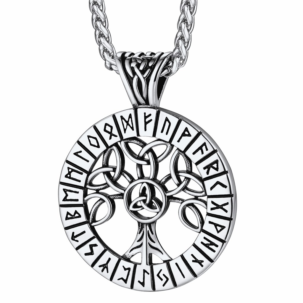 Norse Viking Rune Tree Of Life Necklace Amulet For Men