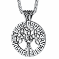 Norse Viking Rune Tree Of Life Necklace Amulet For Men