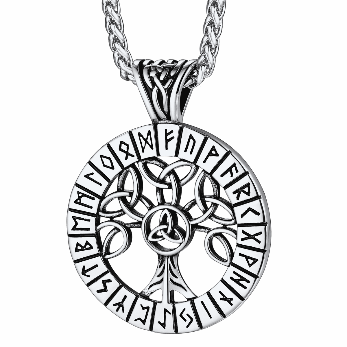 Norse Viking Rune Tree Of Life Necklace Amulet For Men