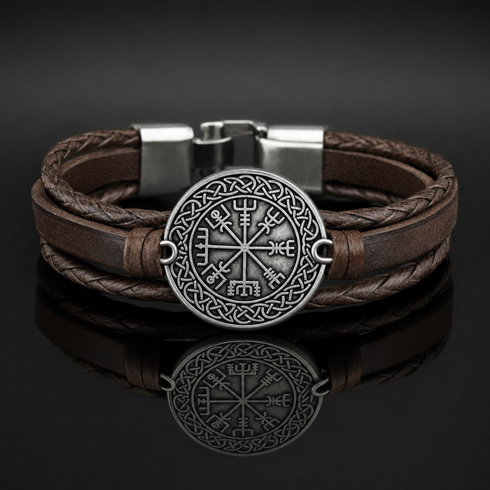 Web of Wyrd Leather Wrap Bracelet