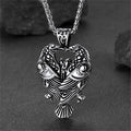 Viking Odin's Ravens Necklace Huginn and Muninn Pendant