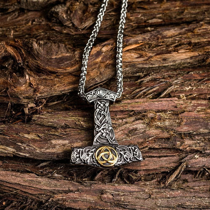 Stainless Steel Mjolnir Viking Necklace