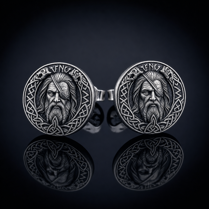 Odin Allfather Stud Earrings