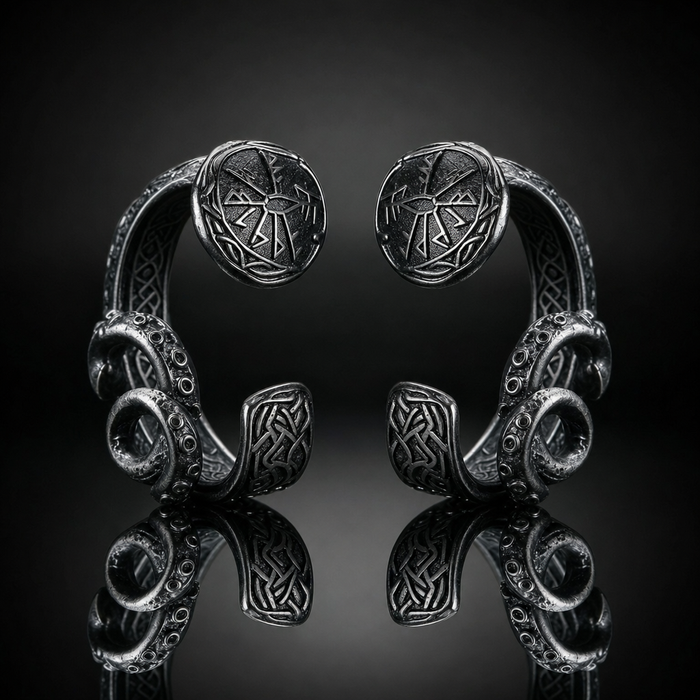 Norse Kraken Tentacle Ear Cuff Earrings