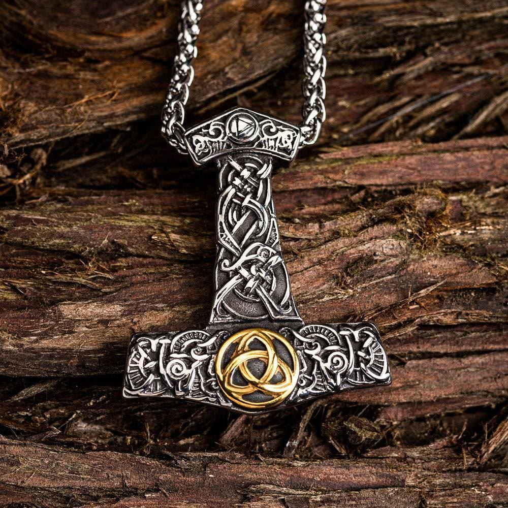 Stainless Steel Mjolnir Viking Necklace