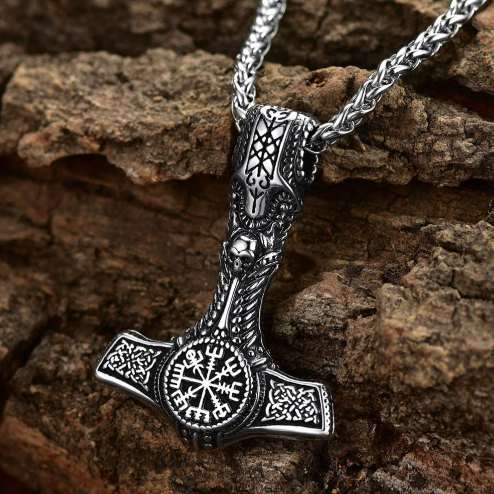 Viking Thor's Hammer Mjolnir Necklace Pendant For Men