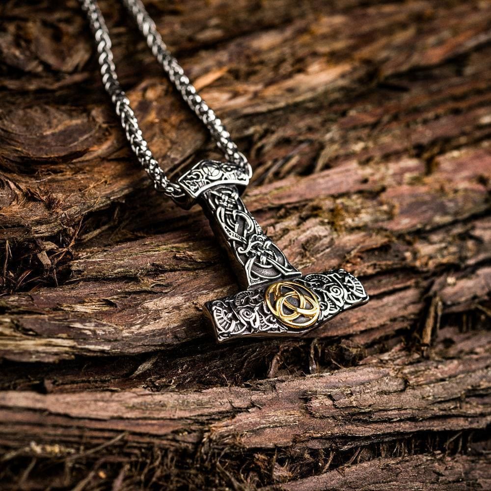 Stainless Steel Mjolnir Viking Necklace